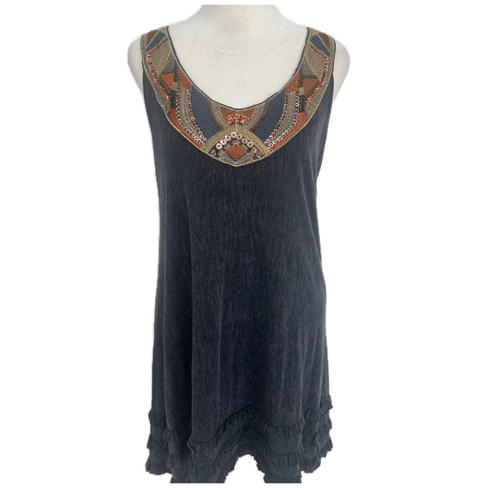 Awake Couture Beaded Tunic Racerback Tank - Picture 2 of 7